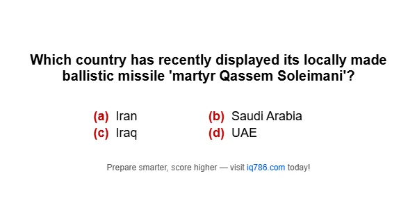 Which country has recently displayed its locally made ballistic missile 'martyr Qassem Soleimani'?