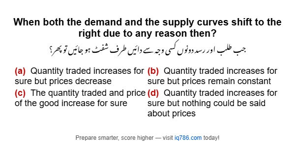 When both the demand and the supply curves shift to the right due to any reason then?