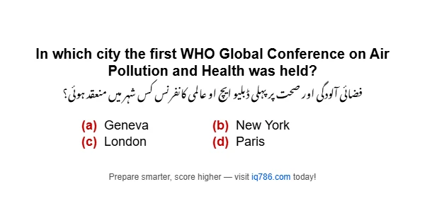 In which city the first WHO Global Conference on Air Pollution and Health was held?