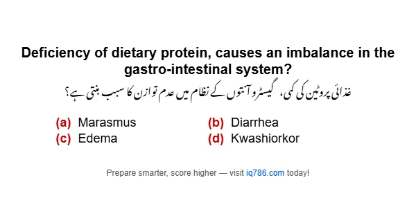 Deficiency of dietary protein, causes an imbalance in the gastro-intestinal system?