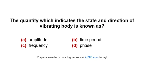The quantity which indicates the state and direction of vibrating body is known as?