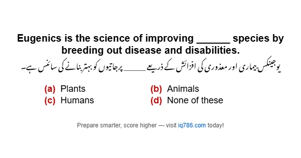 Eugenics is the science of improving ______ species by breeding out disease and disabilities.