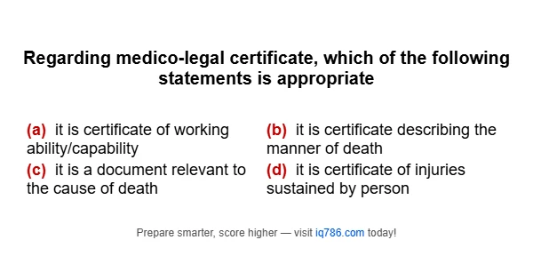 Regarding medico-legal certificate, which of the following statements is appropriate