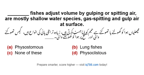 ________ fishes adjust volume by gulping or spitting air, are mostly shallow water species, gas-spitting and gulp air at surface.