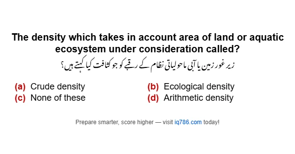 The density which takes in account area of land or aquatic ecosystem under consideration called?