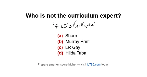 Who is not the curriculum expert?