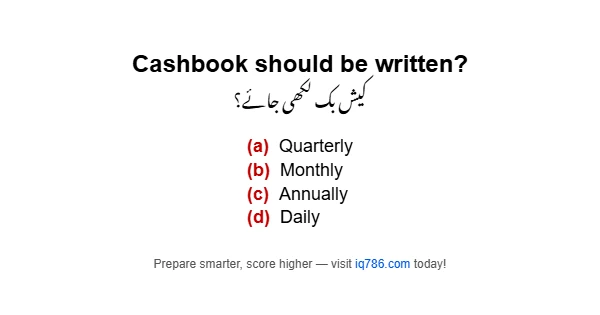 Cashbook should be written?