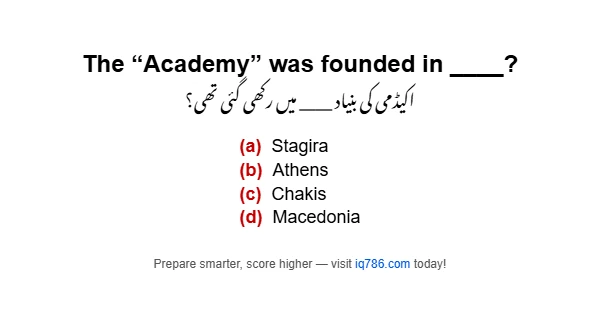 The “Academy” was founded in ____?